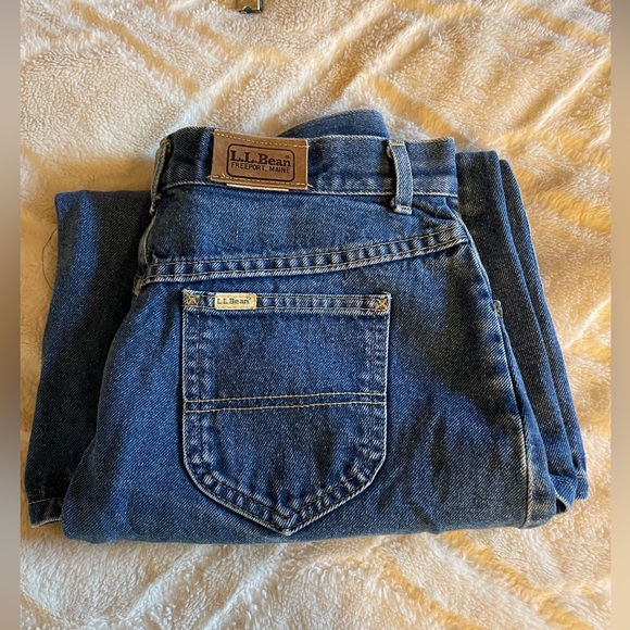 L.L Bean Full Demin Skirt Vintage - Picture 4 of 14